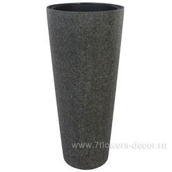 Кашпо полистоун Nobilis Marco "Rock2-gray Cone", D40хH90 см с тех.горшком