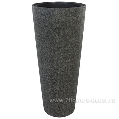 Кашпо полистоун Nobilis Marco "Rock2-gray Cone", D40хH90 см с тех.горшком