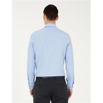 Blue Slim Fit Basic рубашка основная рубашка