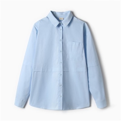 Блузка женская MINAKU: Casual Collection цвет голубой, р-р 50