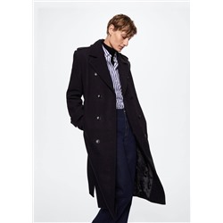 Trench lana virgen oversize -  Mujer | MANGO OUTLET España