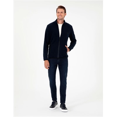 Navy Blue обычный полярный кардиган