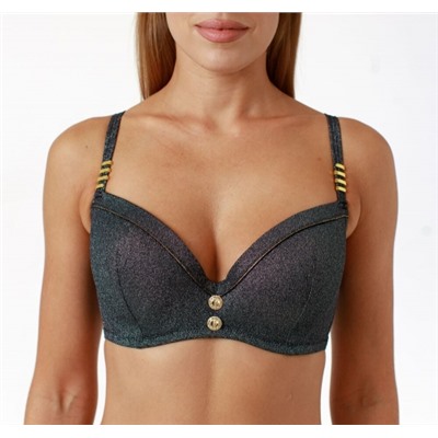 COQUETTE REVUE Купальник раздельный на поролоне с плавками бразилиана SWIM LUREX sw54001-09/sw63001-
