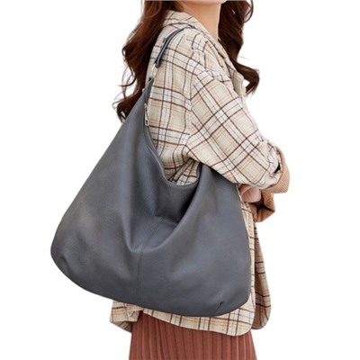 Женская кожаная сумка 9151 GREY