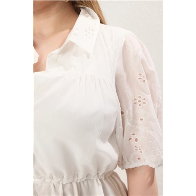 Белая рука с воздушным шаром A-Line Midi Woven Press Light Size Tbbss25ah00102