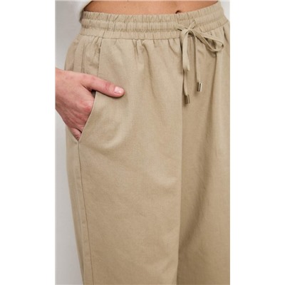 Брюки лен F412-0816 beige