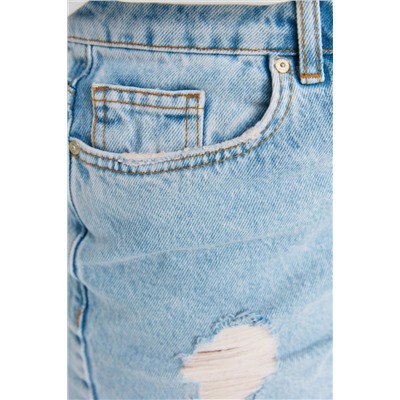 Синяя высокая талия destrylu denm shorts & bermuda tbbss22sr0165