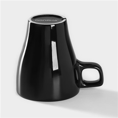 Кружка Доляна Coffee break, 280 мл, керамика, чёрная