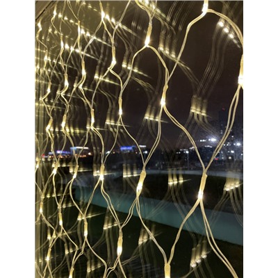 Нарушена упаковка.   Гирлянда LED Сеть (1,2х1,5м.) теплый свет, 24V, IP44 Эра  (ENOS-01B) Б0041909