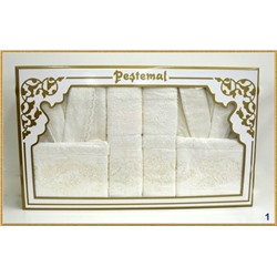 Халат Pestemal 2 шт.муж./жен. c полотенцами 50*90(2)/70*140(2)/L В 319 (Акция)