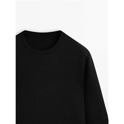 Jersey punto estructura cuello redondo
