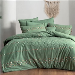 Постельное белье Sarevfancy poplin 1.5 сп. N193 Tanya v3/Yesil