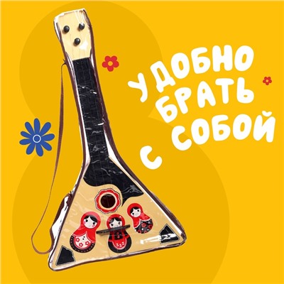 Балалайка «Матрёшка», цвет красный
