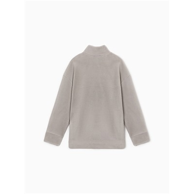 Свитшот флисовый детский MINAKU: Fleece Soft, цвет серый, рост 158 см