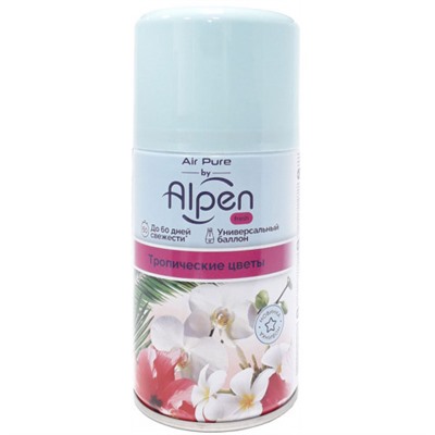 Освежитель воздуха автомат (сменный блок) Alpen (Альпен) Тропические цветы, 250 мл