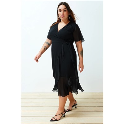 Black Cruve Skirt Woven Платье TBBSS24AH00032