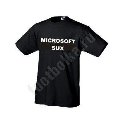 Футболка  "MICROSOFT SUX"