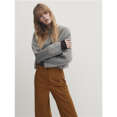Pantalón mezcla algodón full length recto