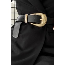 Женский черный ремень с пряжкой Oyster BE613