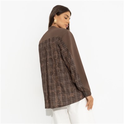 Кардиган комбинированный, Контракт на роскошь (brown)