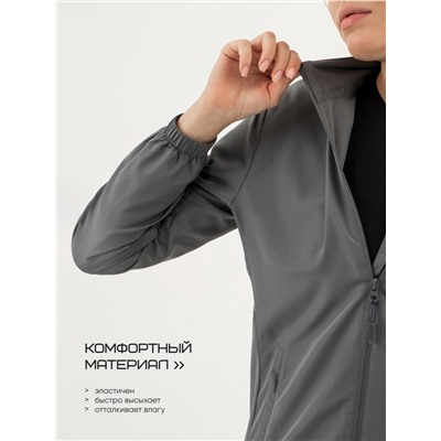 Ветровка женская Resport, р. 44, цвет серый, спортивная