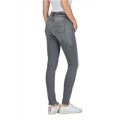 Vaquero skinny fit de tiro alto Luzien - Gris