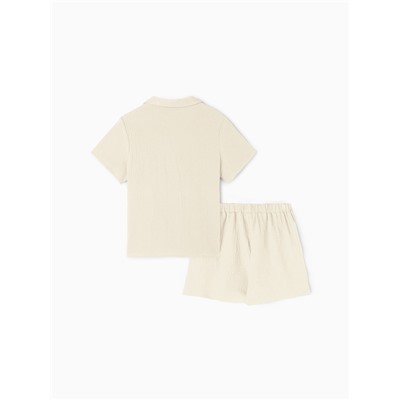 Комплект домашний женский (рубашка, шорты) KAFTAN Basic размер 44-46, молочный