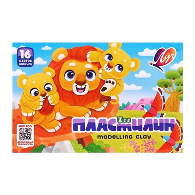 Пластилин 16 цветов 240 г ZOO