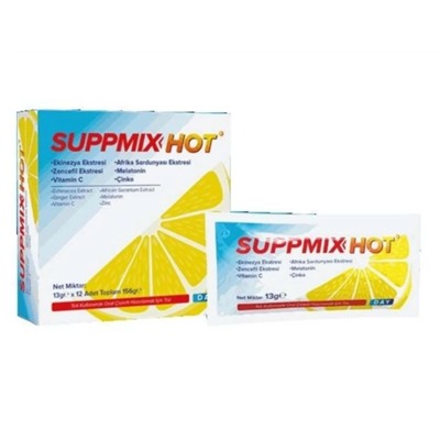 suppmix -hot Саше со вкусом лимона 12 Saşe Витаминный напиток от простуды