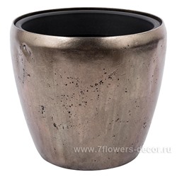 Кашпо полистоун Nobilis Marco "Pa-silverbrown Round", D39хH35 см с тех.горшком