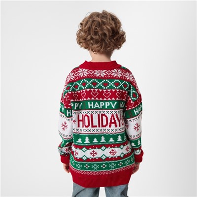 Джемпер вязаный новогодний детский KAFTAN Holidays размер 32, (110-116 см)