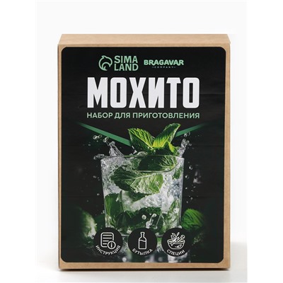 Подарочный набор для приготовления настойки «Мохито», набор специй, штоф