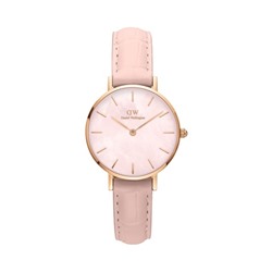 Reloj de cuarzo de piel Petite 28 mm - Rosa y rosa dorado