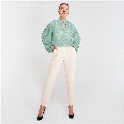 Брюки женские MINAKU: Green trend цвет молочный, р-р 46