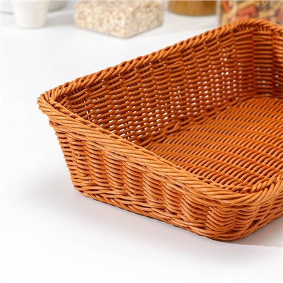 Корзина для продуктов Доляна, 39×26×10 см, цвет коричневый