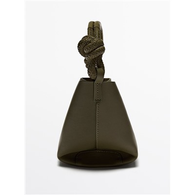 Mini bolso bandolera napa detalle nudos