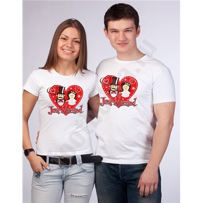 Футболка "Just Married" в сердце
