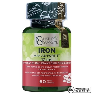 Nature's Supreme Iron 17 мг 60 капсул