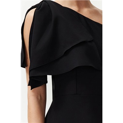 Черное A-Kesim Distribution Dress & Graduation Dress TPRSS23A095