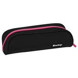 Пенал-косметичка 1 отделение, 220*75*55 Berlingo "Pink zip", полиэстер