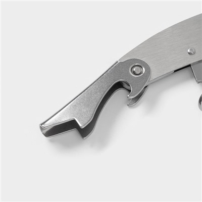 Штопор для вина складной Доляна Steel, 11 см, цвет серебристый