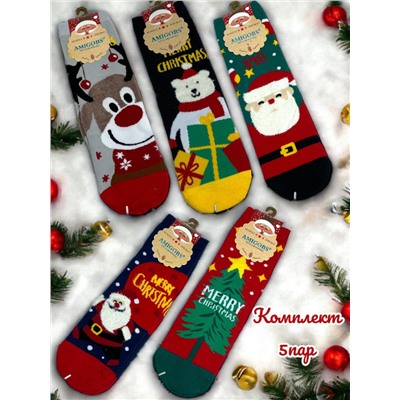 Носки женские новогодние soft 5 пар 36-41 Арт25