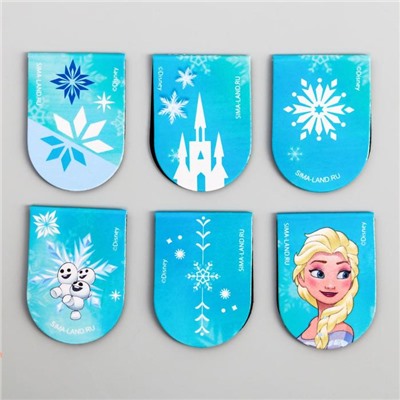 Магнитные закладки для книг, 6 шт. на открытке Frozen, «Холодное сердце»