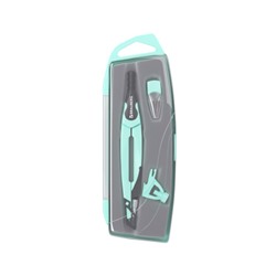 Готовальня BRAUBERG ULTRA, 3 предмета: циркуль 135 мм, запасной грифель, насадка, мятный цвет, 210824
