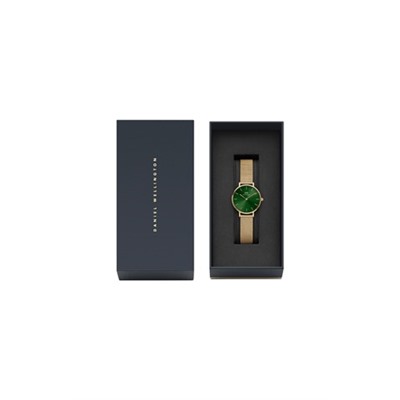 Reloj de cuarzo de acero Emerald 28 mm - Dorado y verde