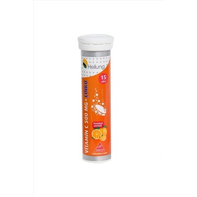 Apexis Heilung Vitamin C 500 Mg + Çinko 15 Efervesan Tablet