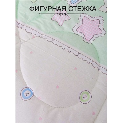 Набор в кроватку всесезонное одеяло и подушка / Веселый паровозик
