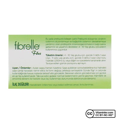Fibrelle Inulin Fos Prebiotic Fiber 30 пакетиков x 2 гр