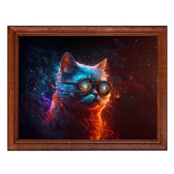 POSG-0310 Постер в рамке 23x17см Персидский кот в очках