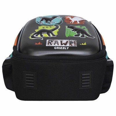 Ранец GRIZZLY анатомическая спинка, картхолдер, для мальчиков, DINO, 36х28х20 см, RAz-387-6/1